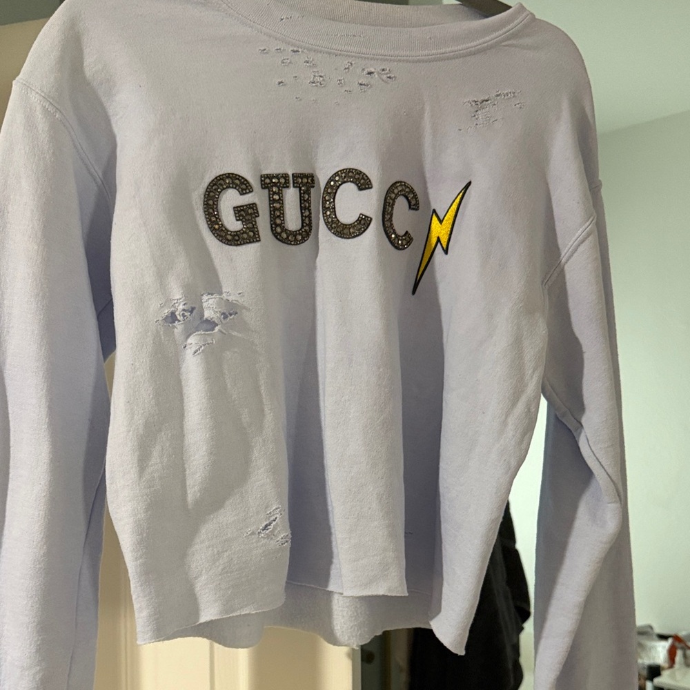 G brand vintage couture lavender Cropped Sweatshirt